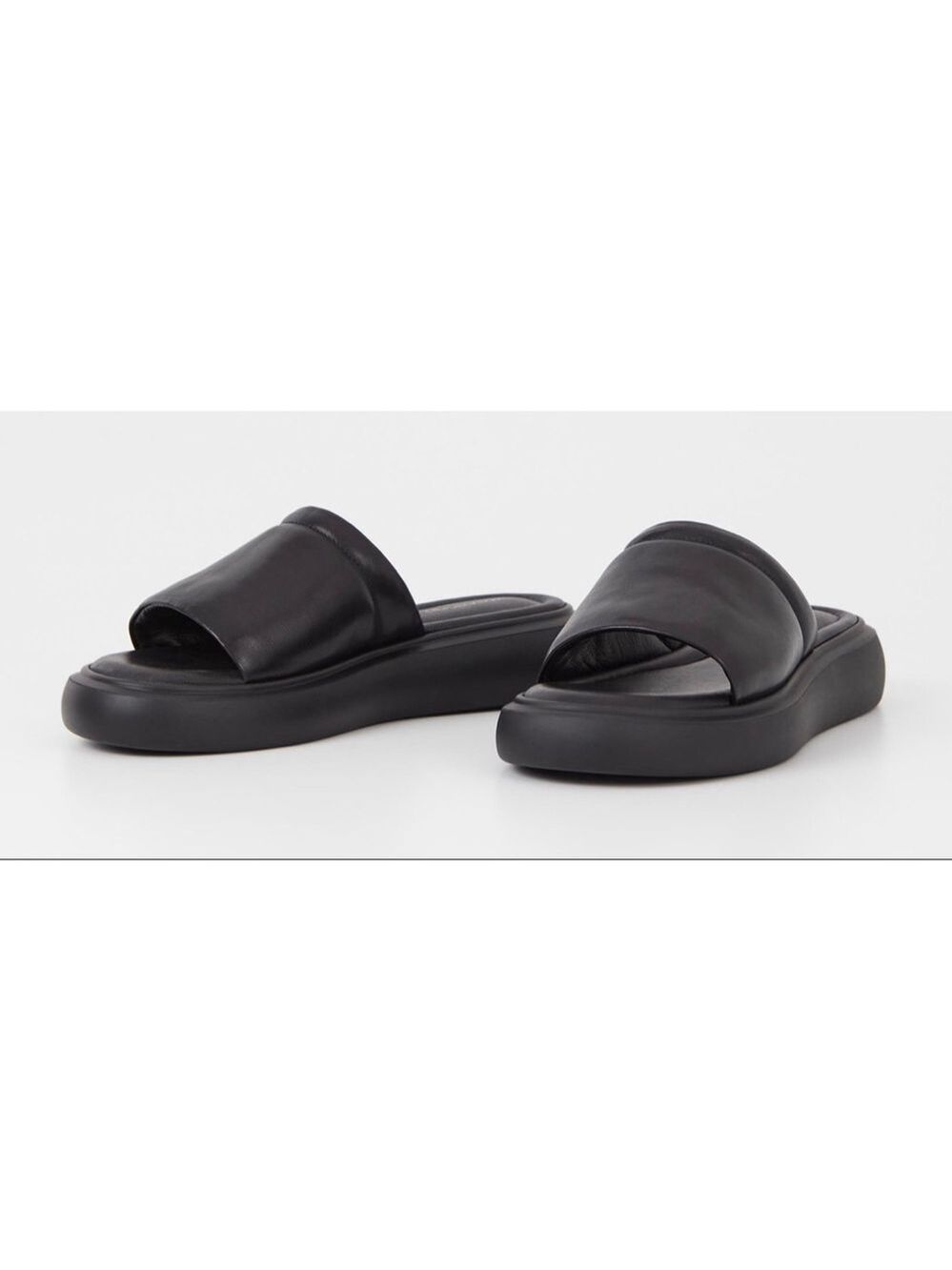 New Vagabond Shoemakers Blenda Black Leather Platform Sandals 39/9